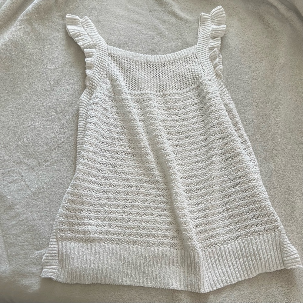 ❌SOLD ELLA MOSS size XL Romantic Crotchet Knitted Tank Blouse